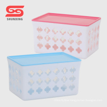 Top quality desktop storage plastic small plastic storage box with lid